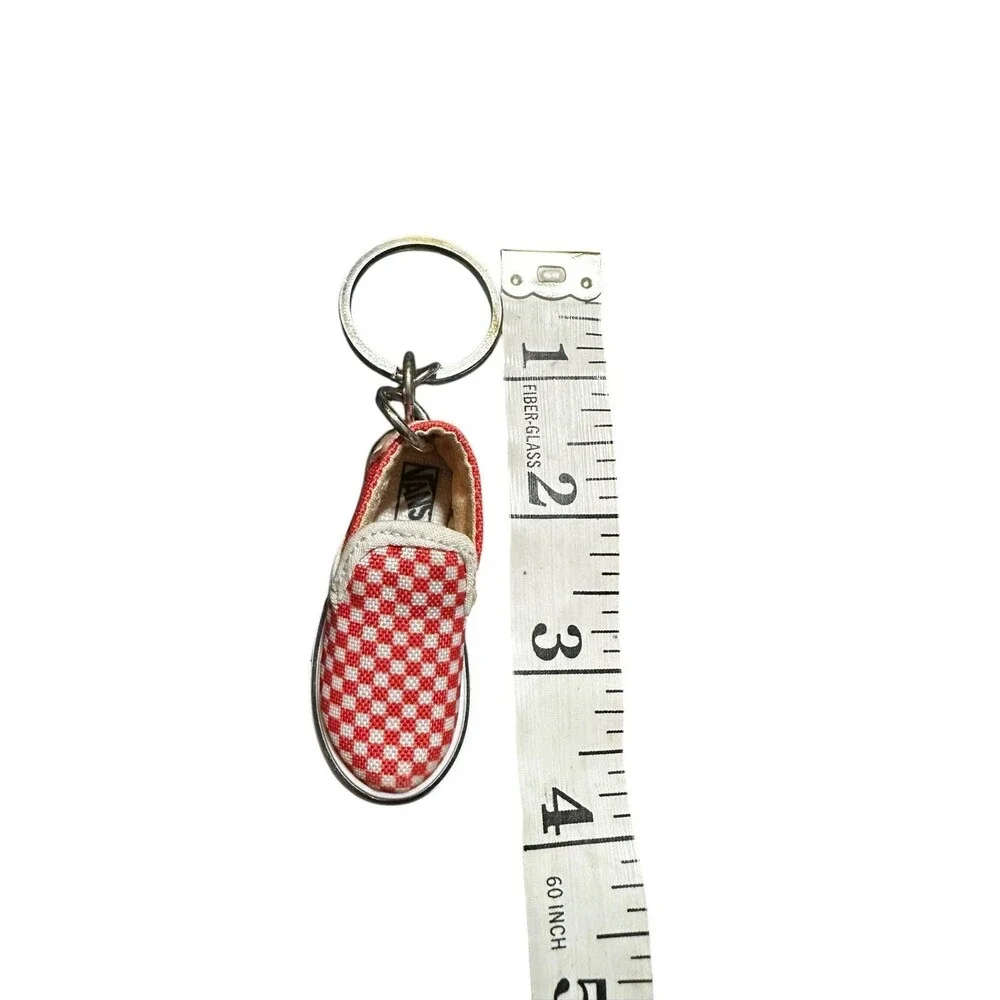 Mini Vans Classic Old Skool Shoe Keychain Checkerboard Red/White